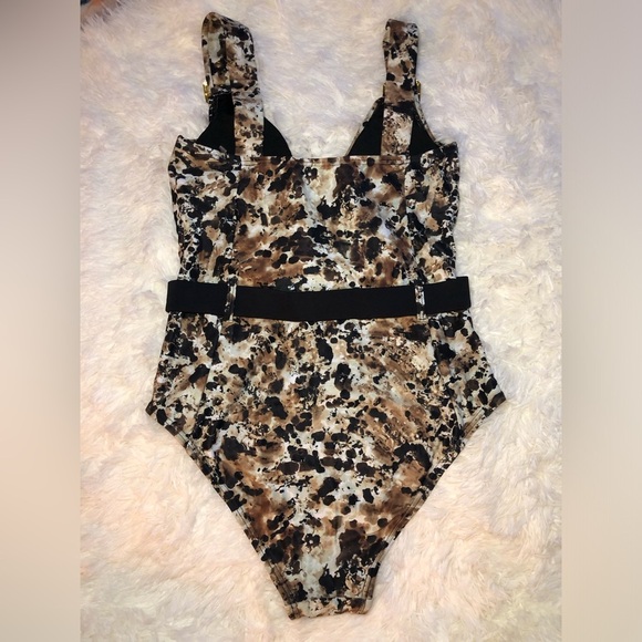VENUS One Piece Swimsuit - Brown and Black - Picture 11 of 14